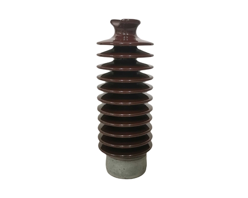 Transmisi Brown Glazed 12.5kN Porcelain Line Post Insulator