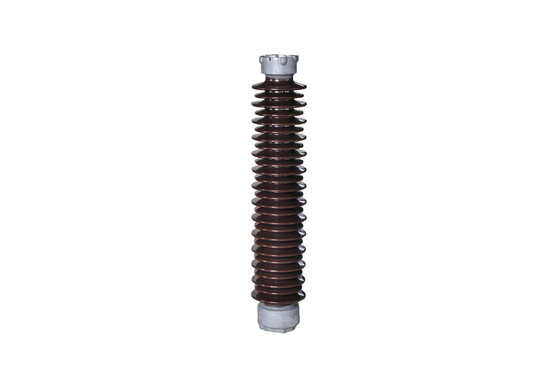 Brown Glazed 88kg Tinggi 1700mm Lightning Arrester Insulator