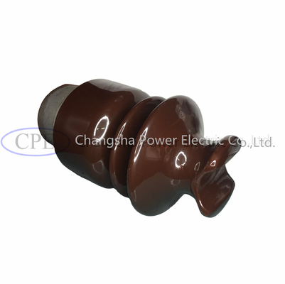 ODM Brown Glazed Porcelain Pin Post Insulator Dengan Perangkat Keras