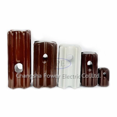 Bersihkan Strain Insulator 89KN ANSI 54-4 Porcelain Strain Insulators Coklat Atau Abu-abu