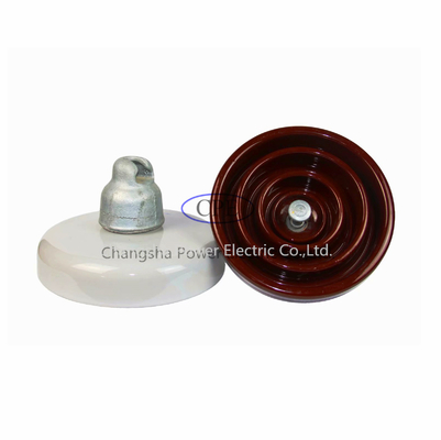 Insulator Suspensi Porselen Kepadatan Tinggi Tegangan Tinggi Ansi U80bl
