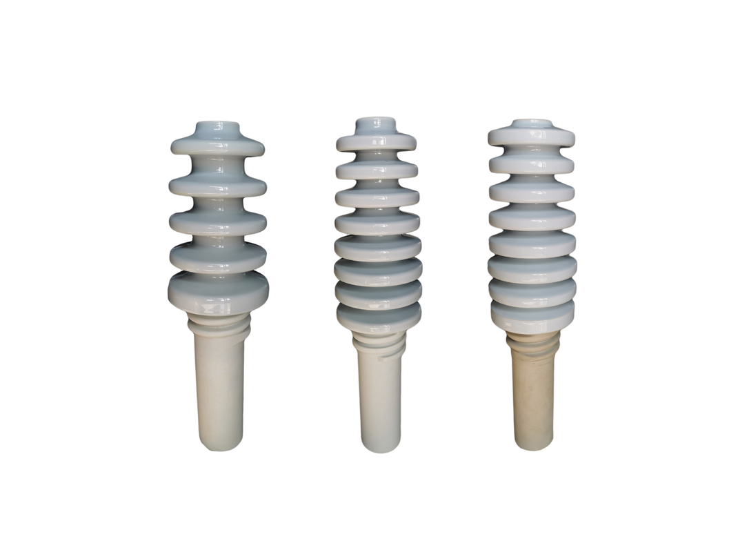 Bushing Porselen Transformer ANSI 18kV Abu-abu Muda