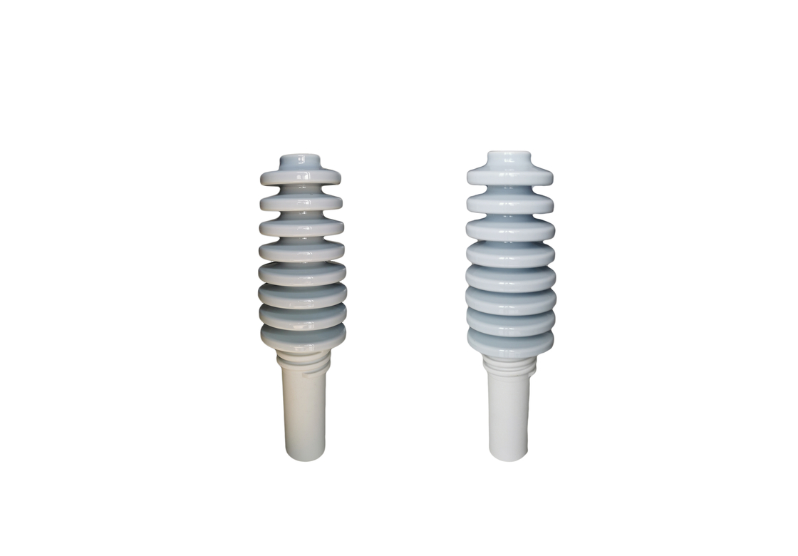 Insulator Saluran Listrik Porselen ANSI 25KV Abu-abu Muda