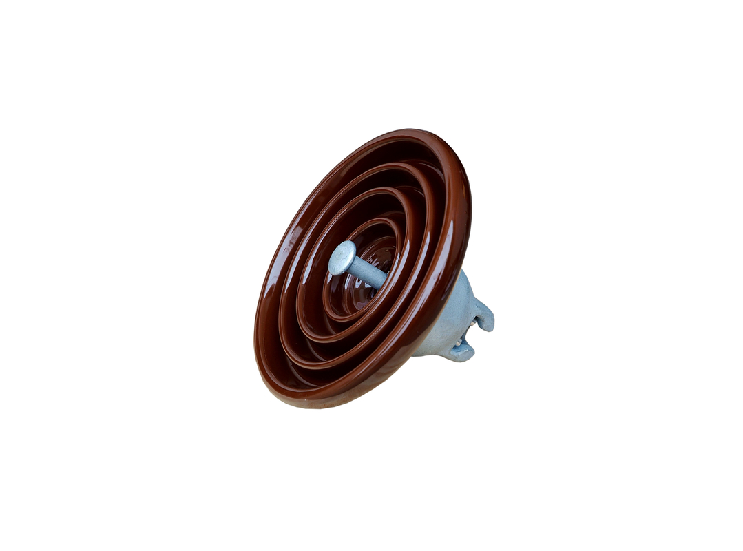 Warna Coklat OEM ANSI 52-4 Porcelain Suspension Insulator