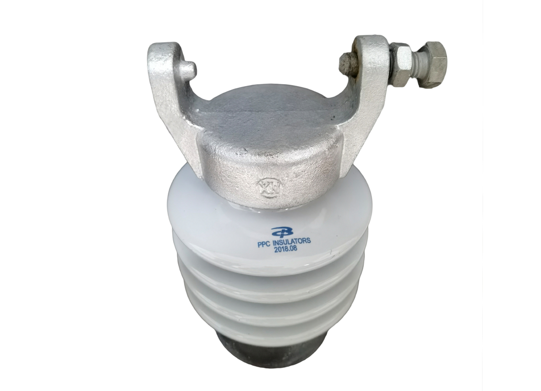IEC 60168 Anti Rapuh Porcelain Line Post Insulator Abu-abu Muda