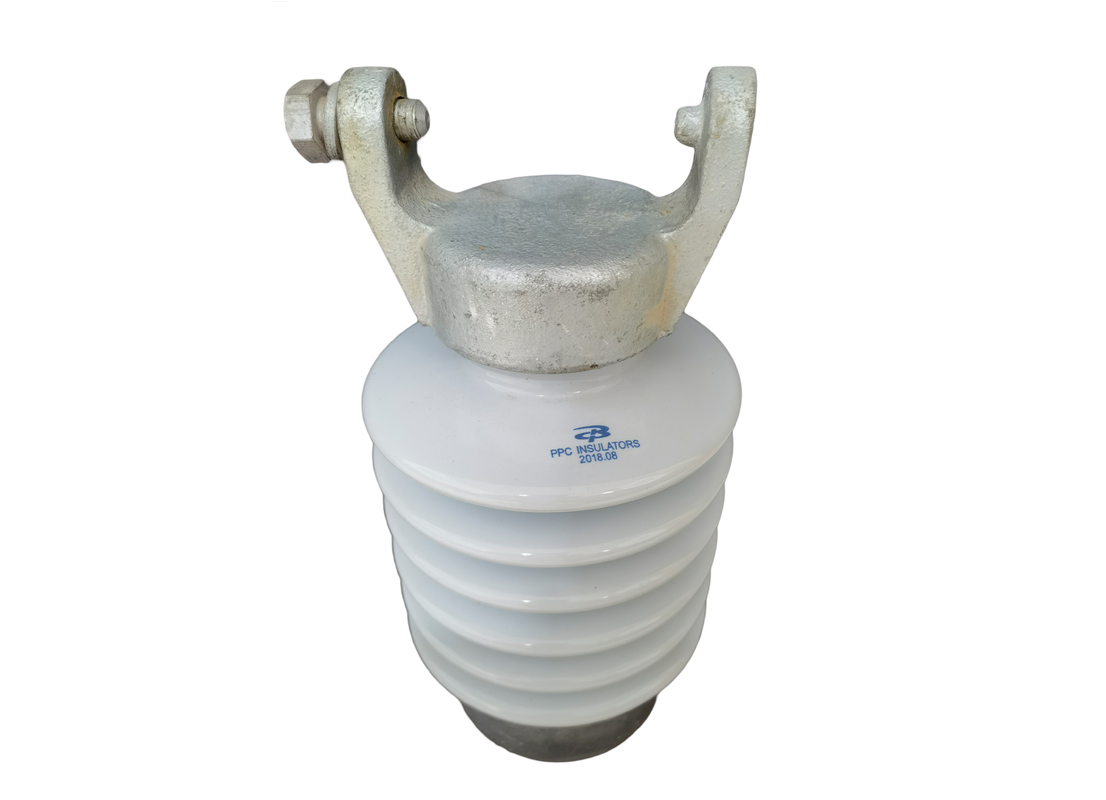 Insulator Pos Garis Porselen Abu-abu Muda ANSI