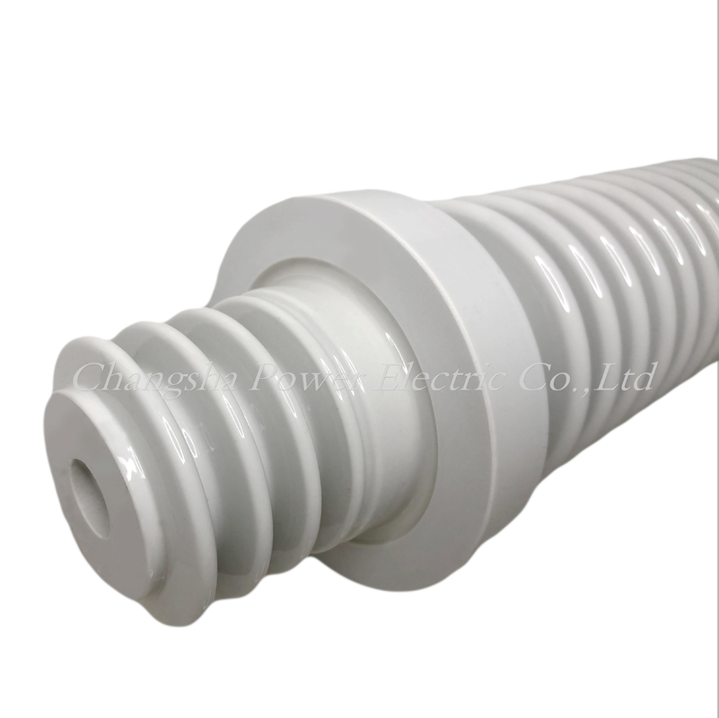 500mm Tinggi Bushing Transformator Terisolasi Gas Mengkilap Putih