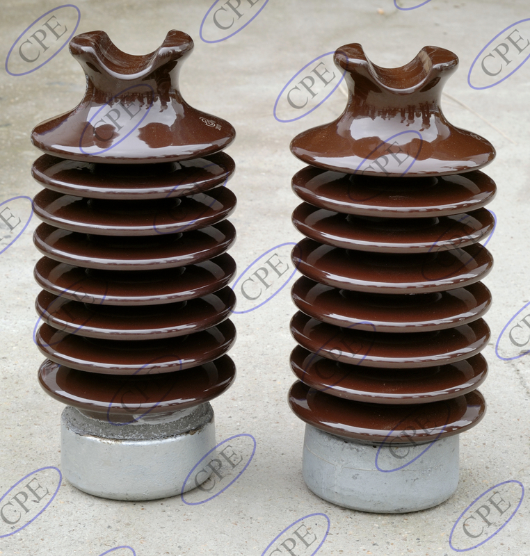 Porselen ANSI 57-5L LP Tegangan Tiang Listrik Isolator