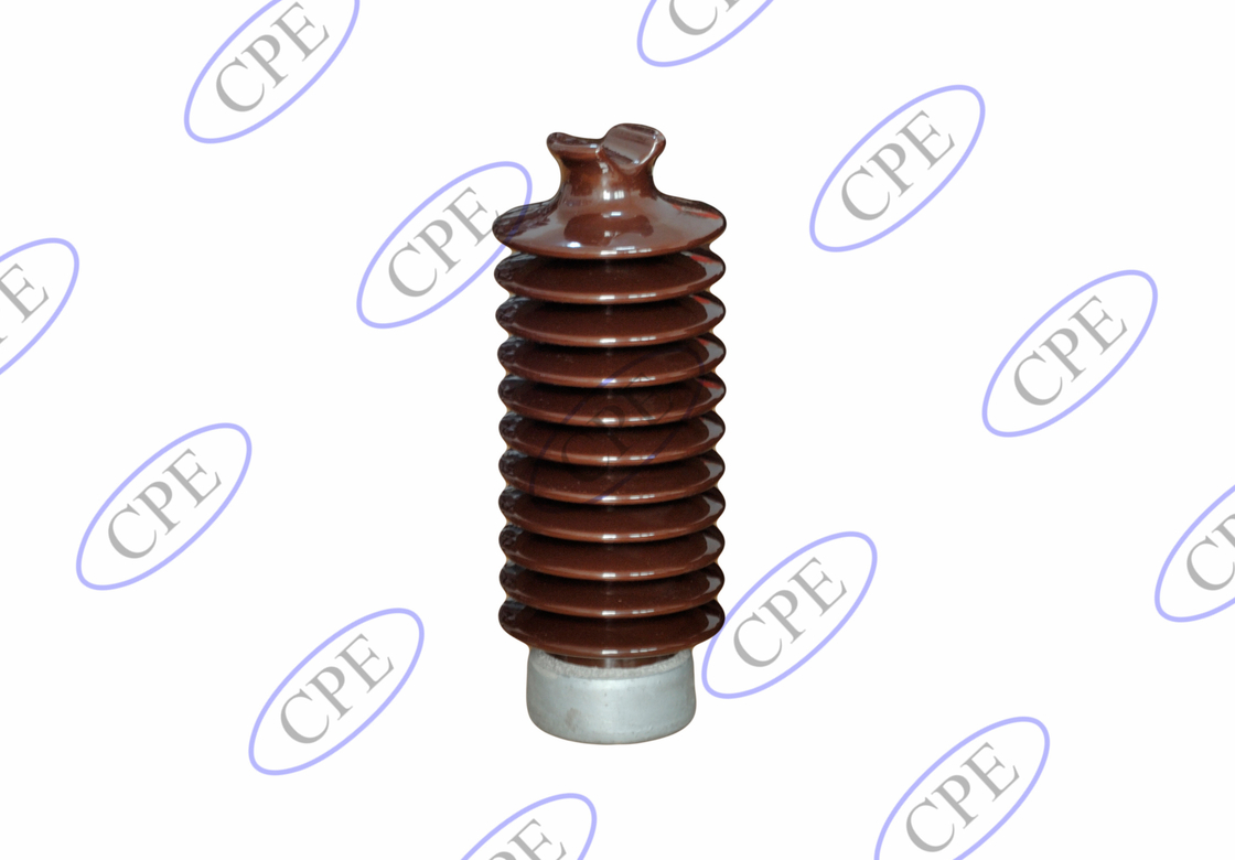 Mengkilap ANSI 57-5 Porselen Insulator Saluran Listrik Tegangan Tinggi