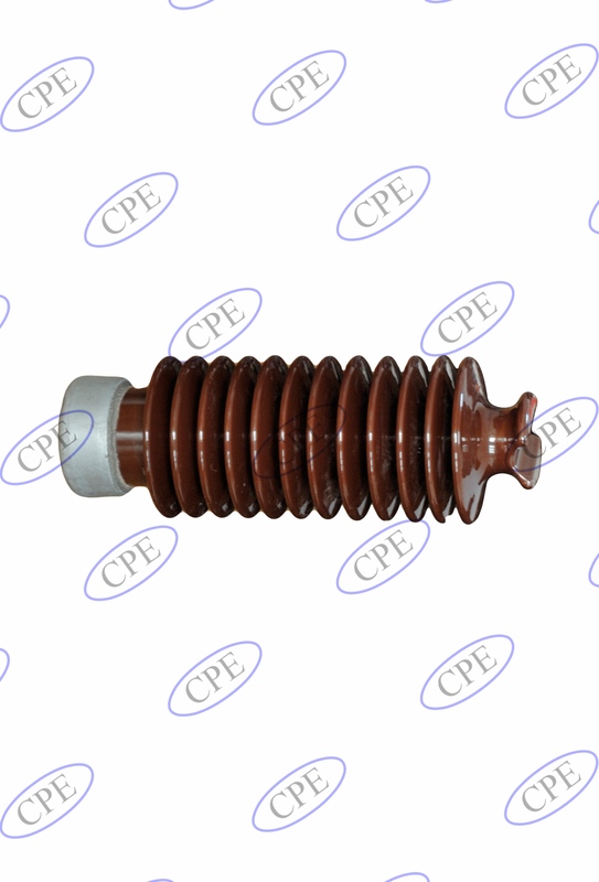 Mengkilap ANSI 57-5 Porselen Insulator Saluran Listrik Tegangan Tinggi
