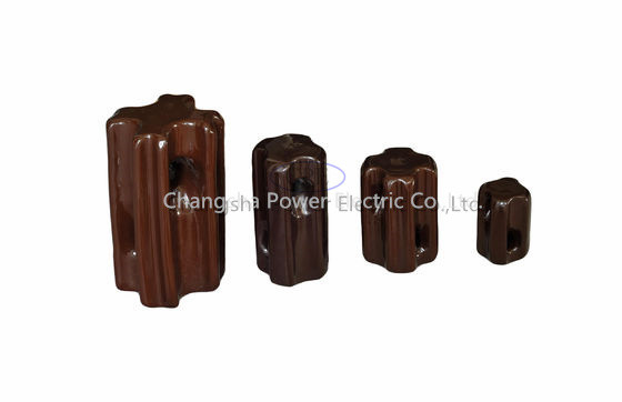 Bersihkan Strain Insulator 89KN ANSI 54-4 Porcelain Strain Insulators Coklat Atau Abu-abu