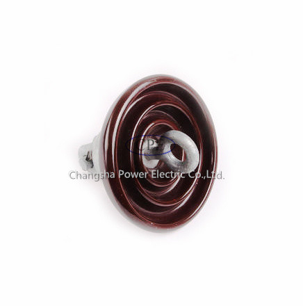 Warna Coklat ANSI 52-4 Density Porcelain Suspension Insulator OEM Tersedia