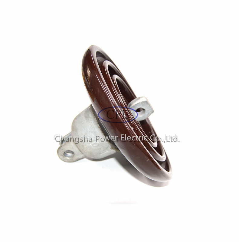 Warna Coklat ANSI 52-4 Density Porcelain Suspension Insulator OEM Tersedia