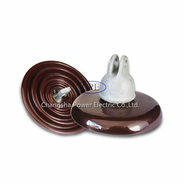 Insulator Suspensi Porselen Kepadatan Tinggi Tegangan Tinggi Ansi U80bl