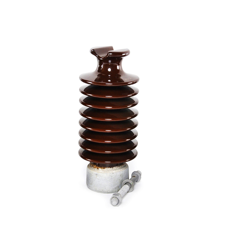 Porselen LP Voltage Power Pole Insulators Brown Station Post Insulator