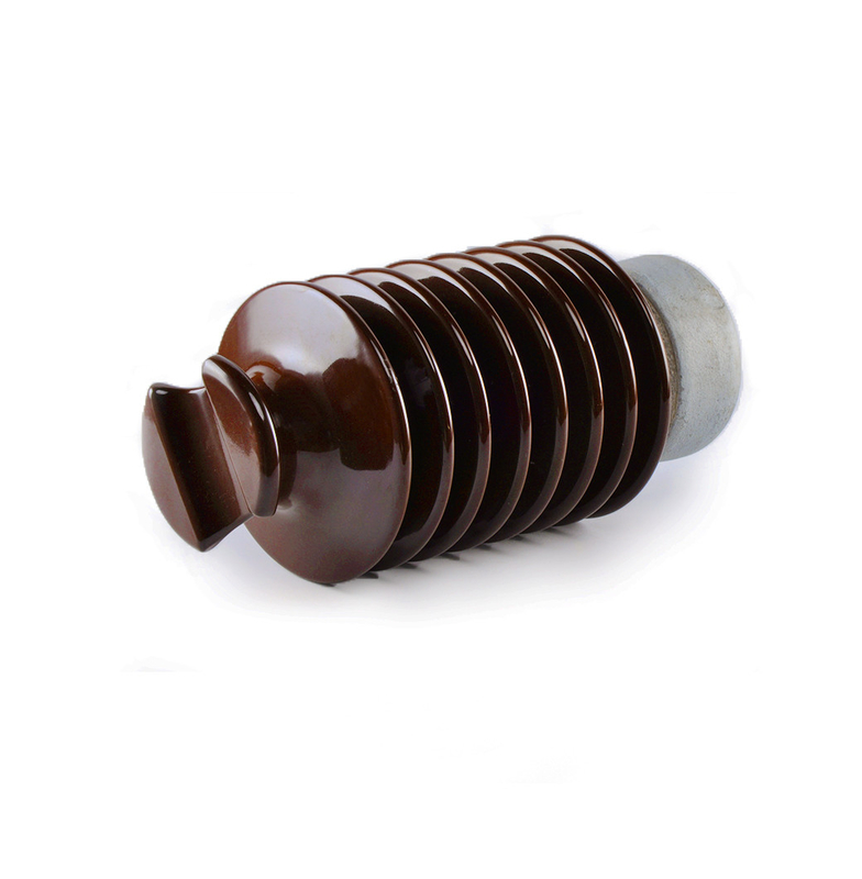 Porselen LP Voltage Power Pole Insulators Brown Station Post Insulator