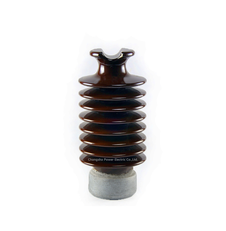 Porselen LP Voltage Power Pole Insulators Brown Station Post Insulator