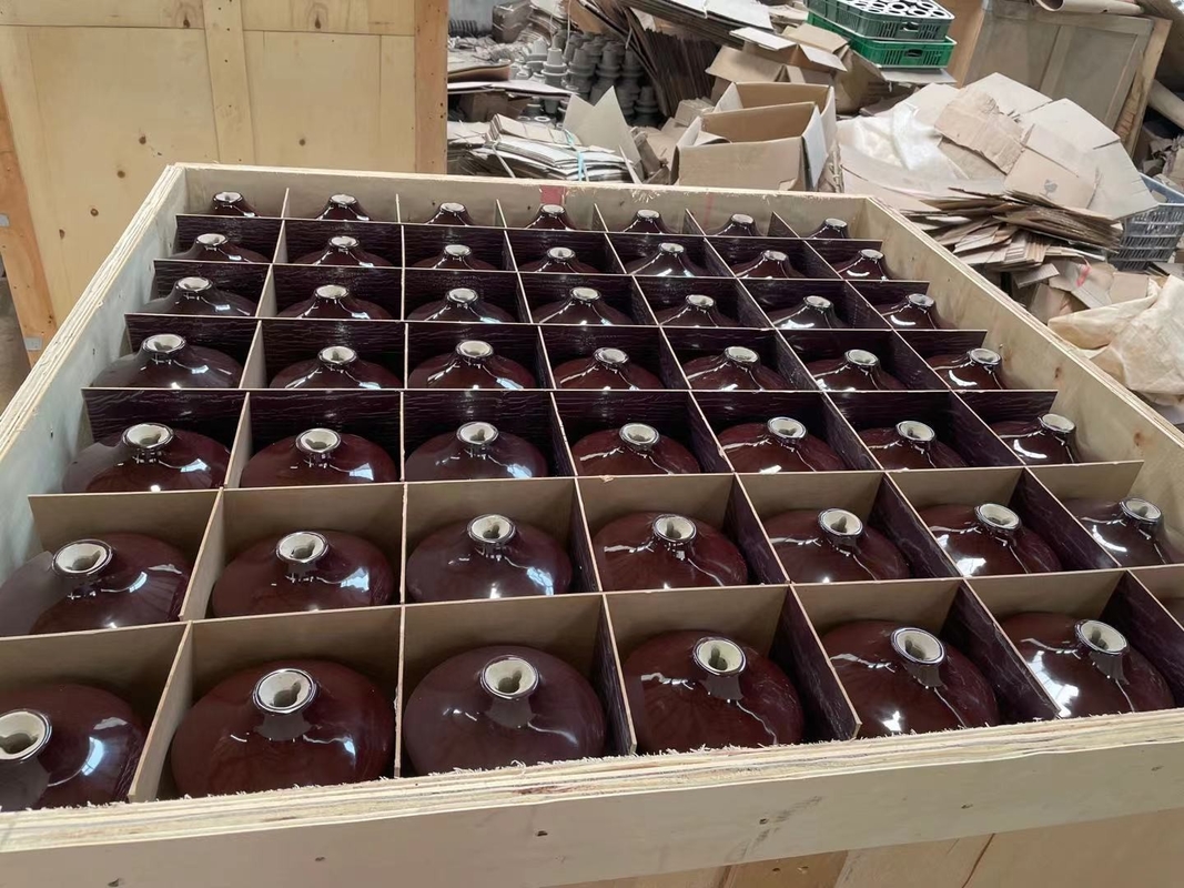 OEM DIN 30NF250 Transformer Porcelain Bushing Bright Brown Glazed