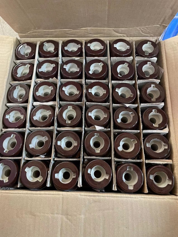 1kV 200A Porselen OEM Draw Lead Transformer Bushing Brown Glazed
