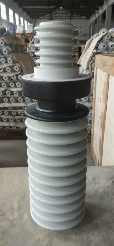 Standar IEC 432mm Tinggi Gas Insulated Bushing Warna Putih OEM