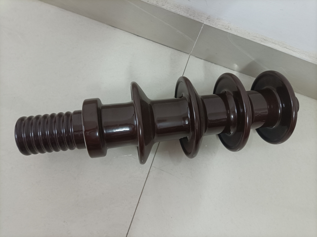 DIN 30NF250 Transformer Porcelain Bushing Coklat Mengkilap Tinggi 485MM