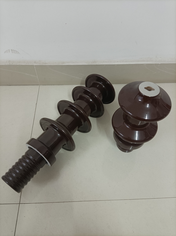 DIN 30NF250 Transformer Porcelain Bushing Coklat Mengkilap Tinggi 485MM